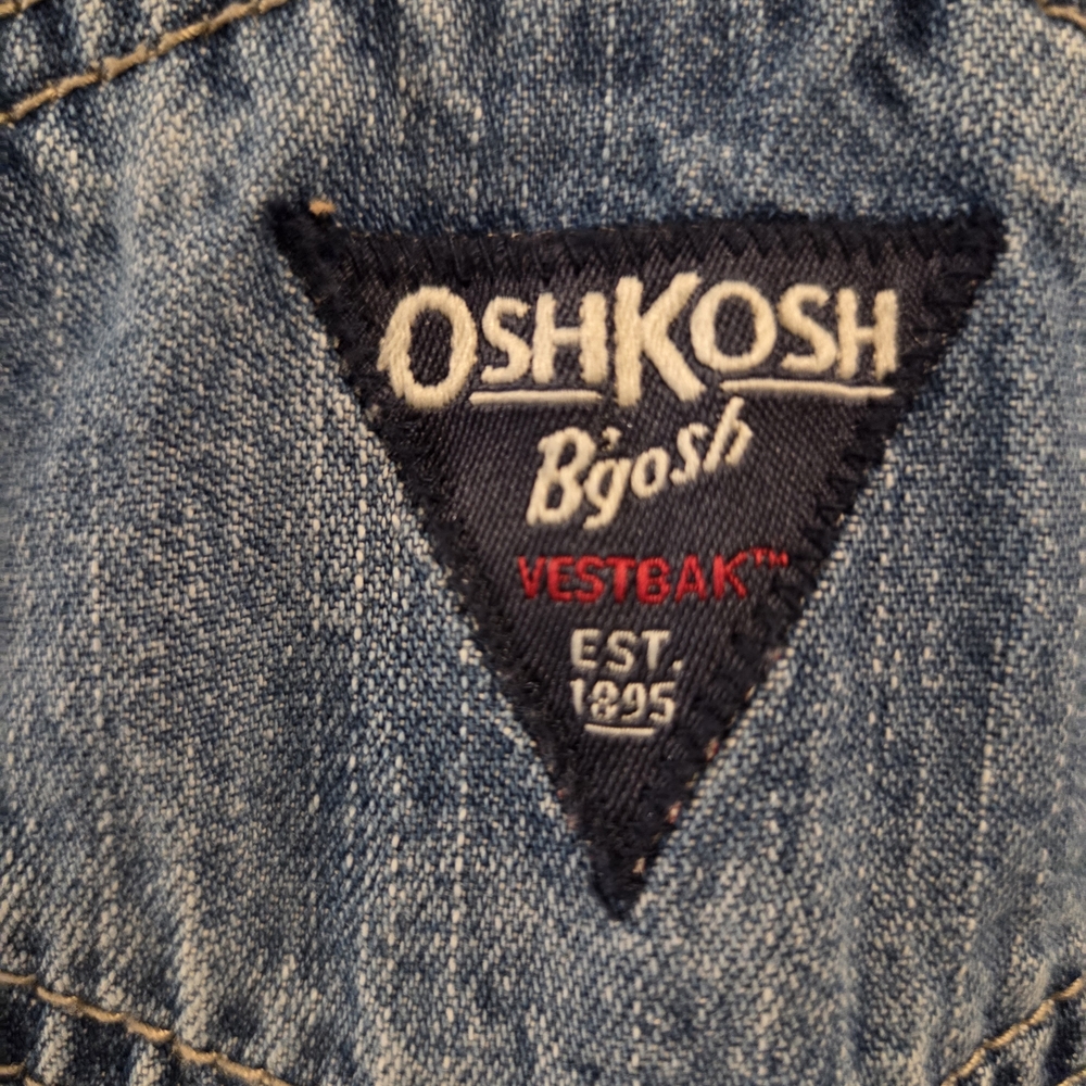 OshKosh B'gosh Classic Blue Overalls Size 24 Months - Picture 6 of 6